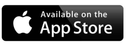 An apple app store button that says available on the app store