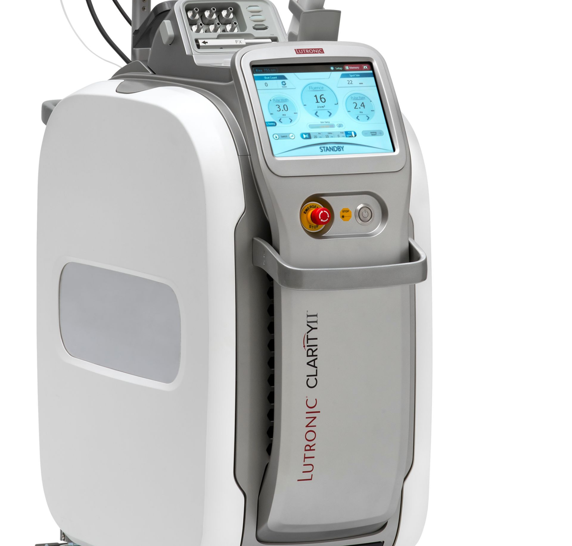 Lutronic Clarity laser machine with touchscreen display and gray-white housing