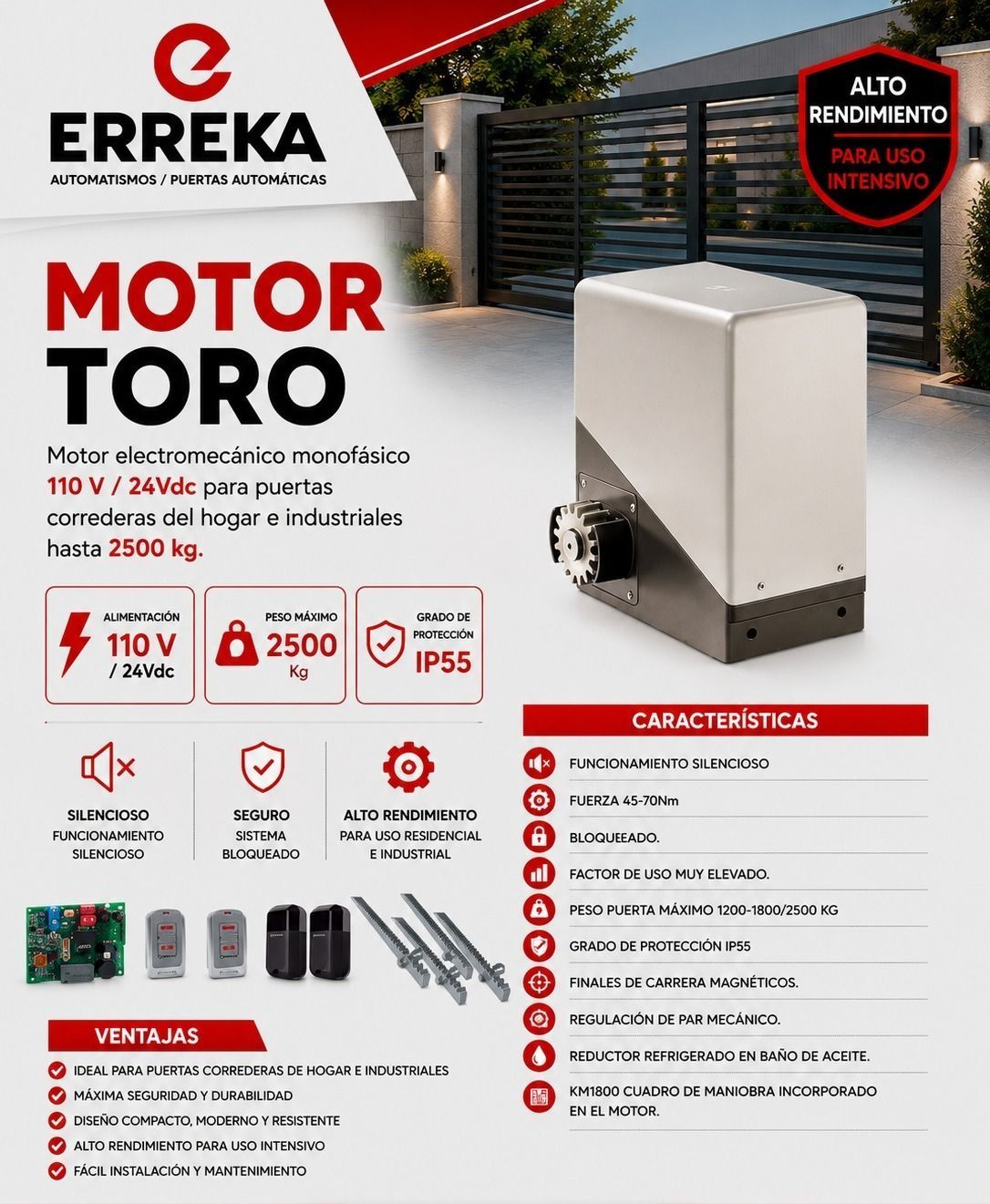 Promoción del motor para portones ERKA MOTOR TORO