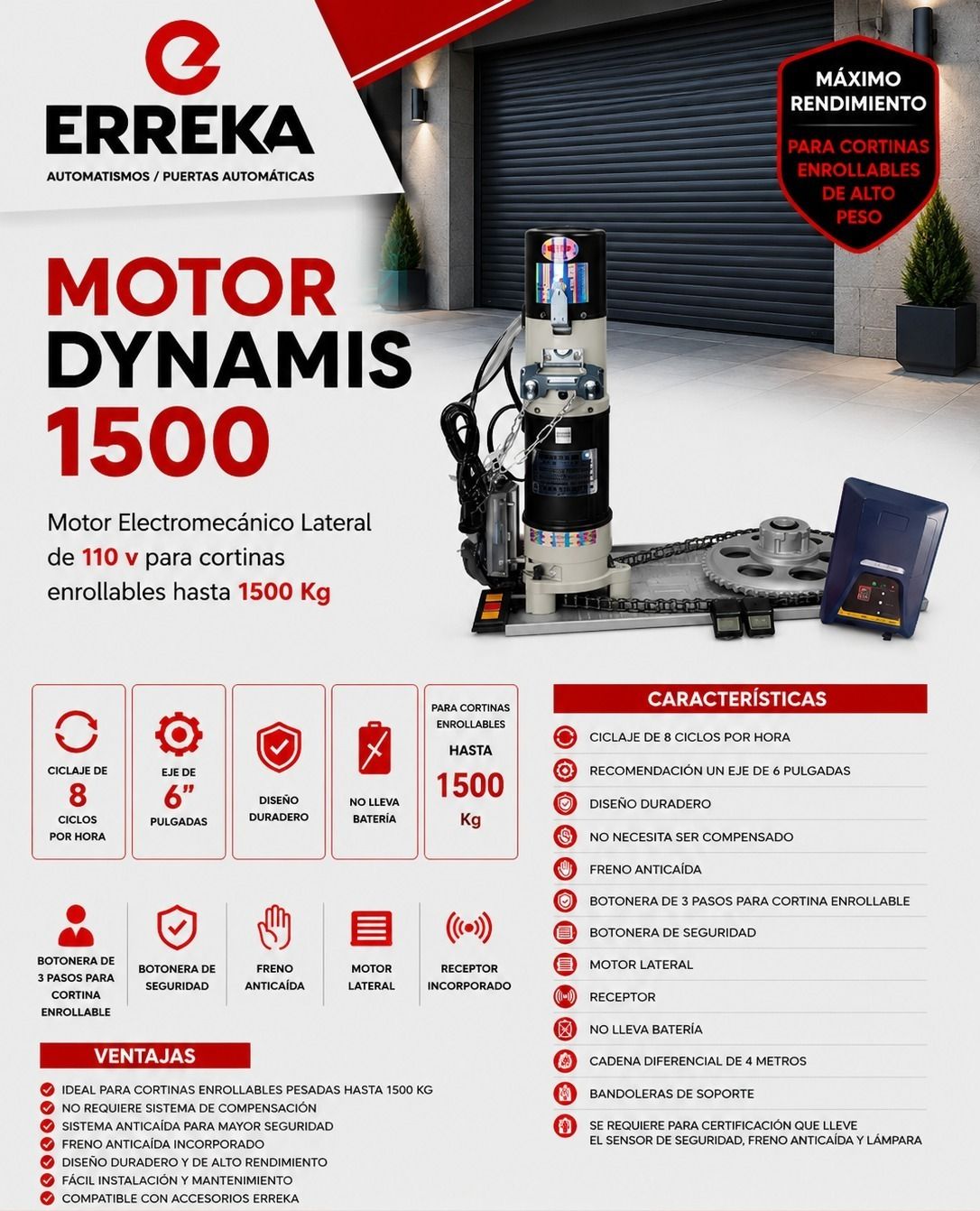 Póster promocional del motor ERREKA Dynamis 1500