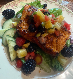 Close detail of high-quality ingredients and finished plating