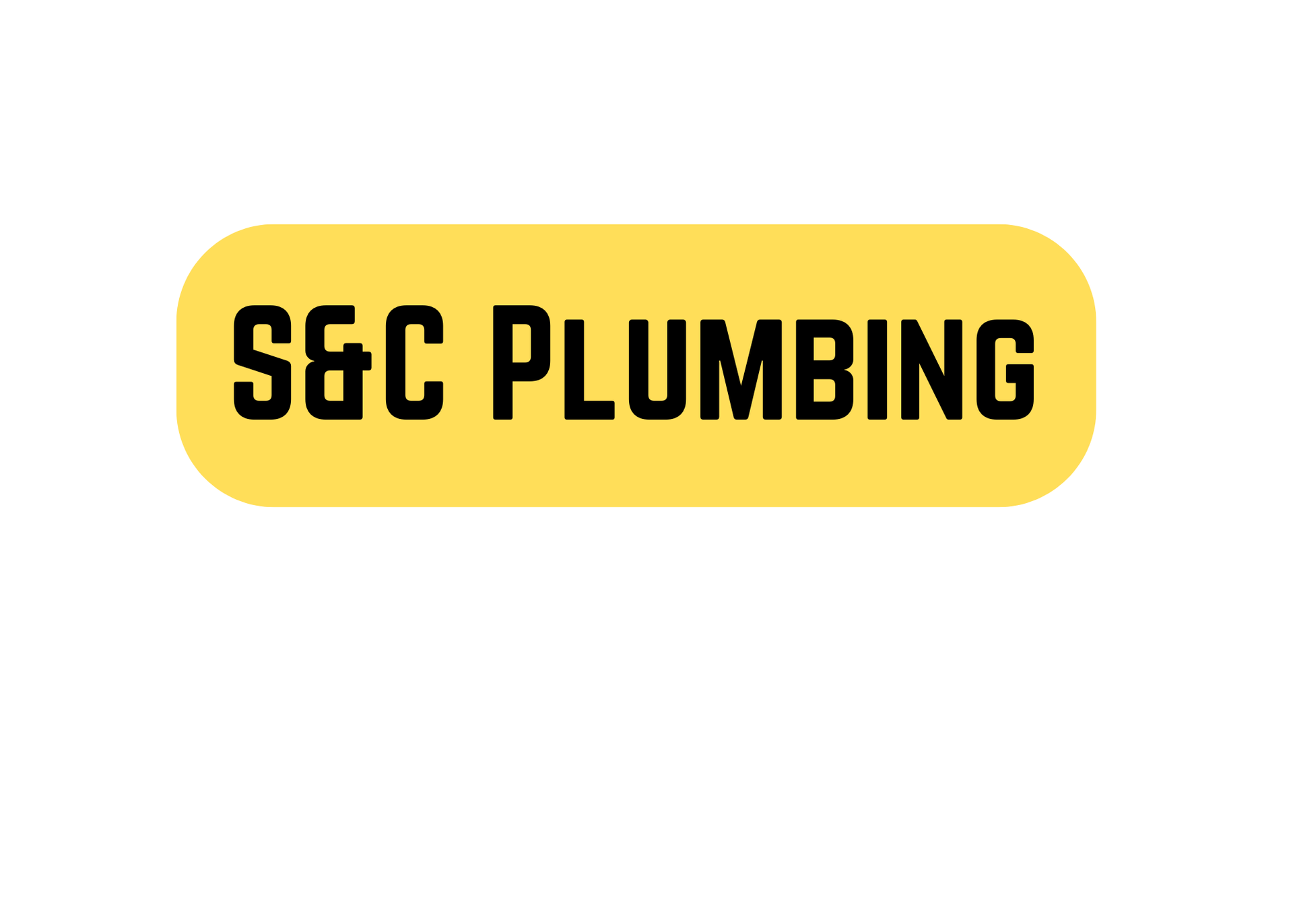S&G Plumbing logo in black text on a yellow rounded rectangle