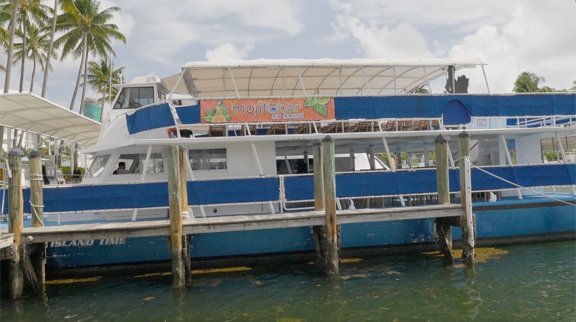 Boat cruise used in the Biscayne Sightseeing Harbor Cruise