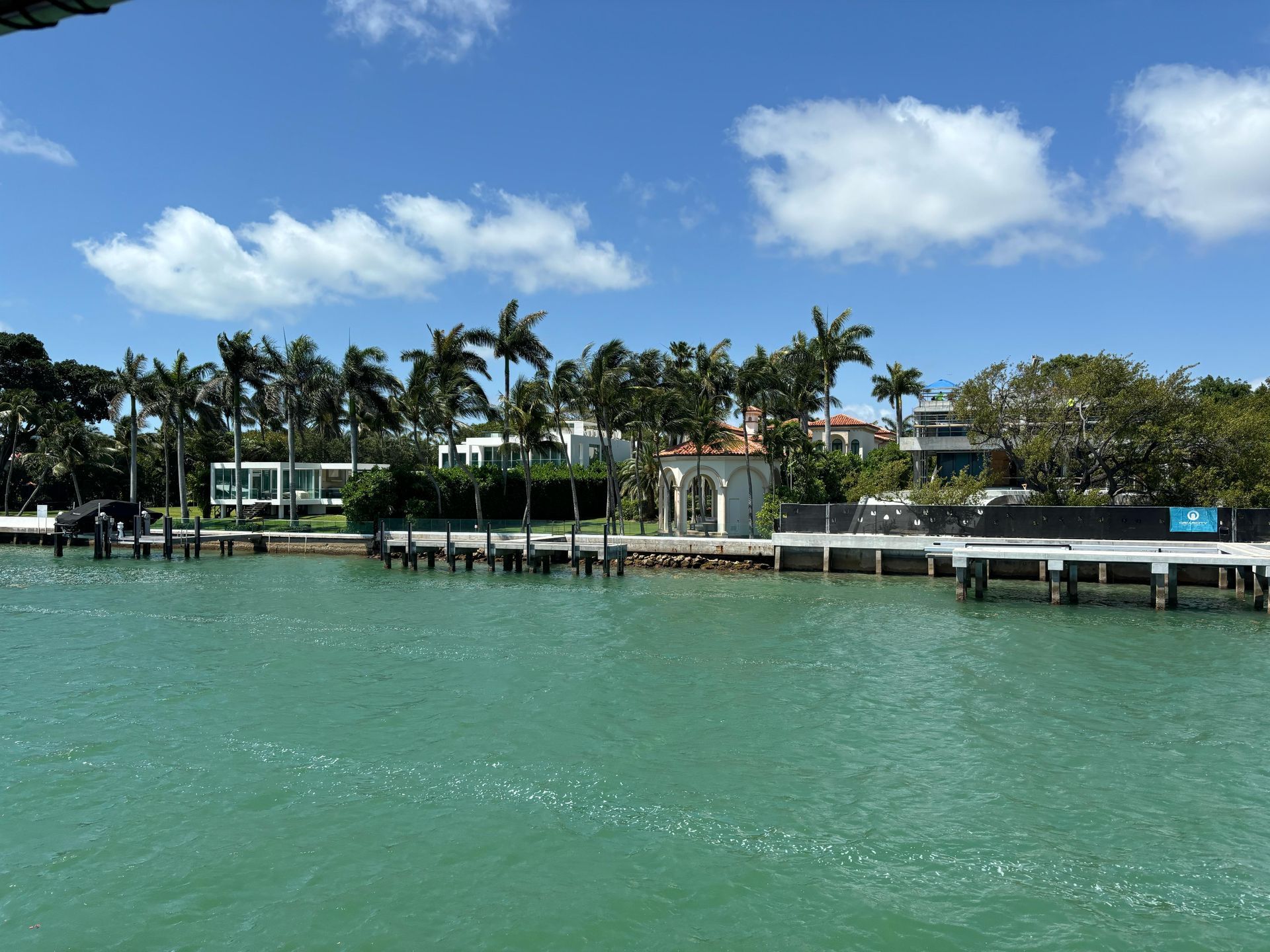 Star island view of the Mansions on the Miami Celebrity Cruise tour