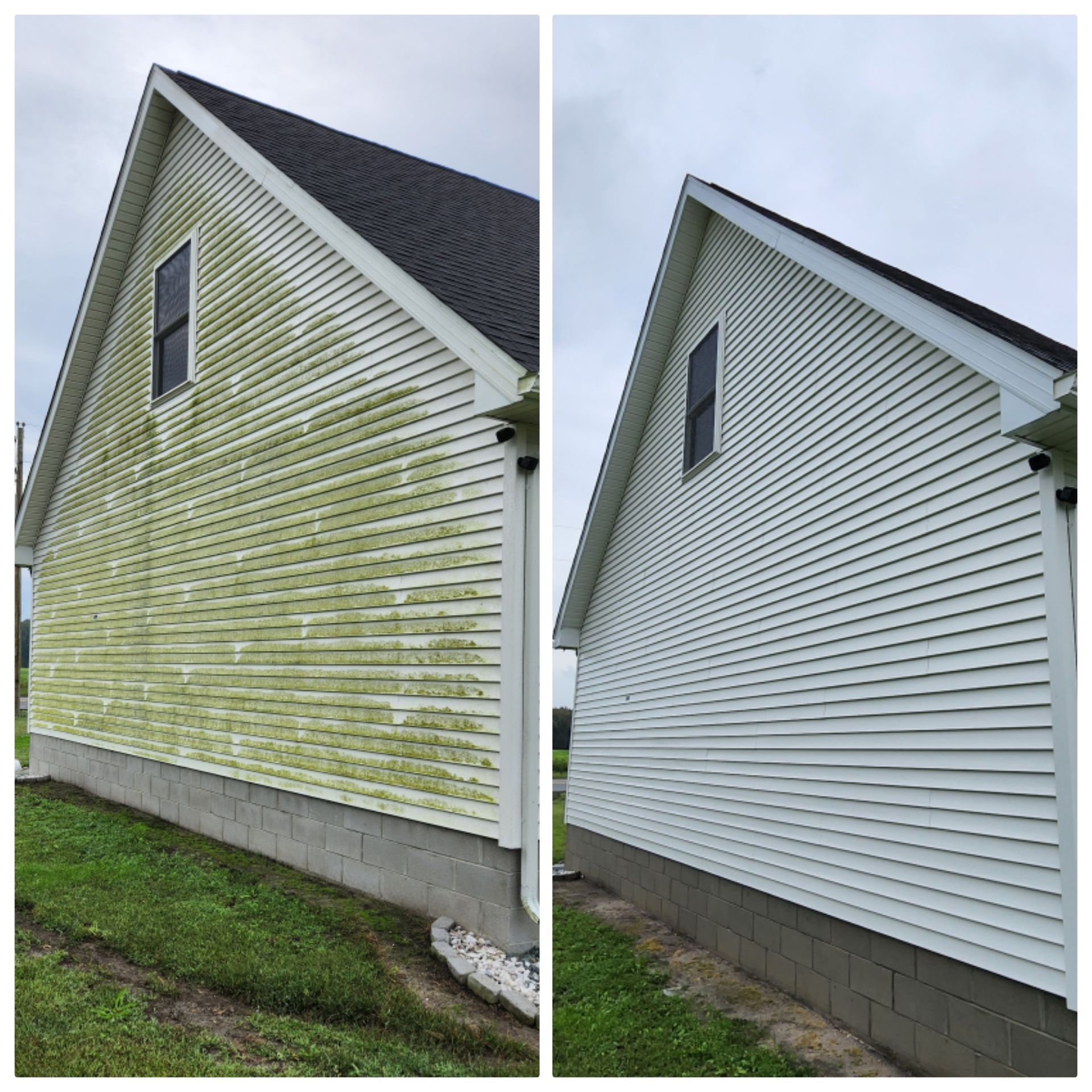 AlsofSoft power washing removes algae from rehoboth beach home