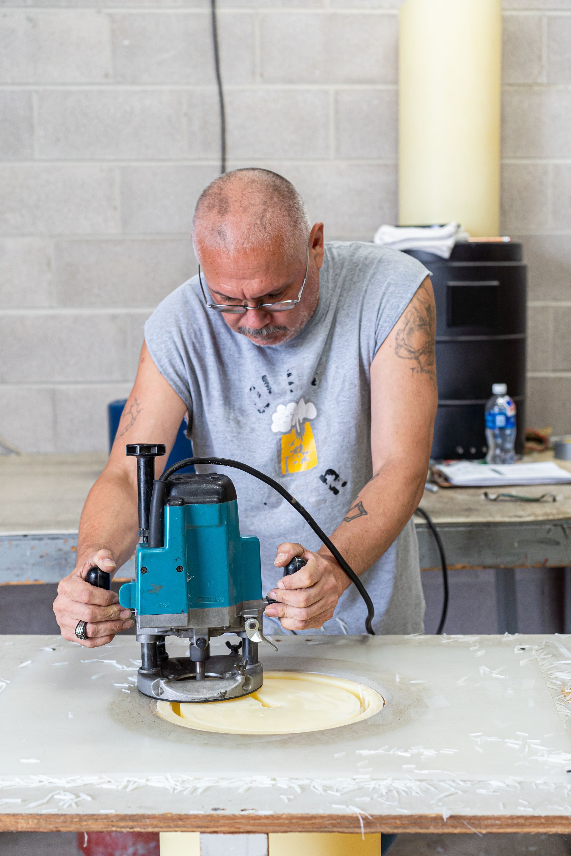 Roto Plastics Employee Working on Project in Adrian, MI