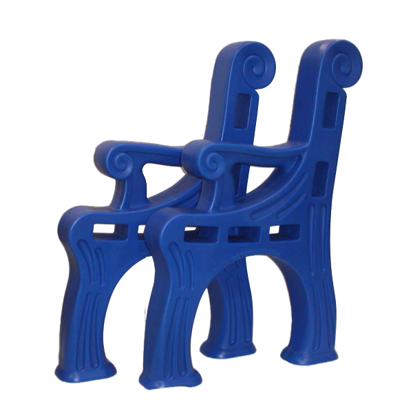 Light Blue RotoBench, Product Made by Roto Plastics in Adrian, MI