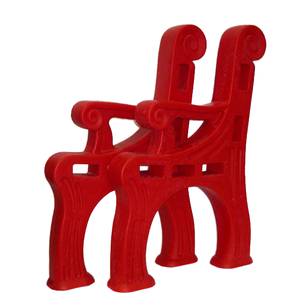 Red RotoBench, Product Made by Roto Plastics in Adrian, MI