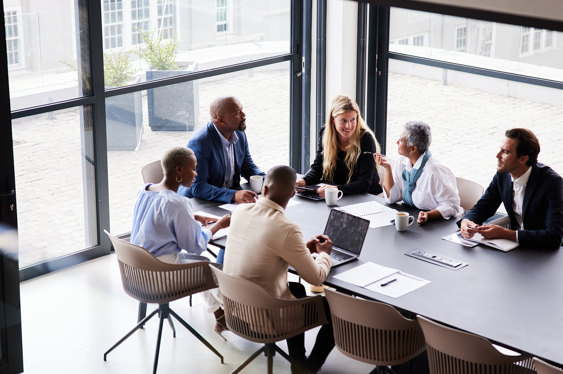 Image of a people sitting at a table