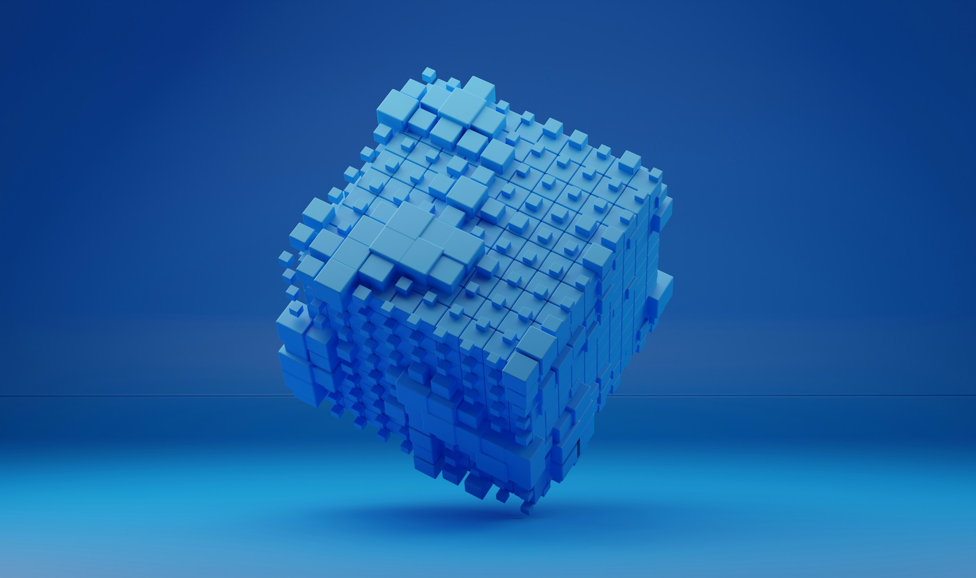 Image of a cube rotated on its side