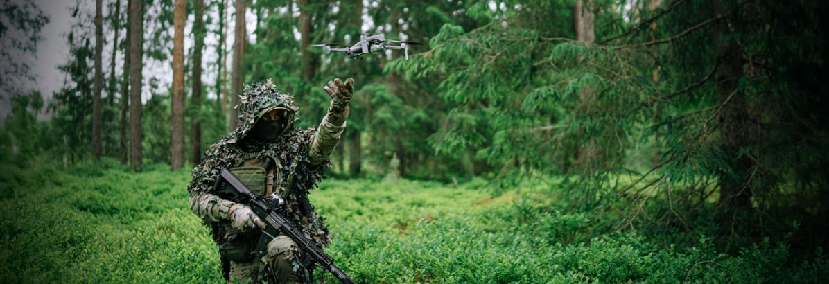 Soldier in the woods