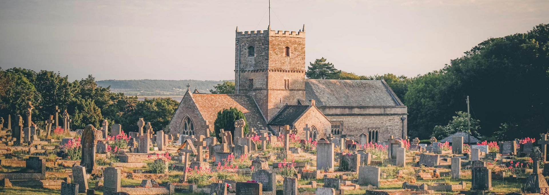 Picture of a churchyard.