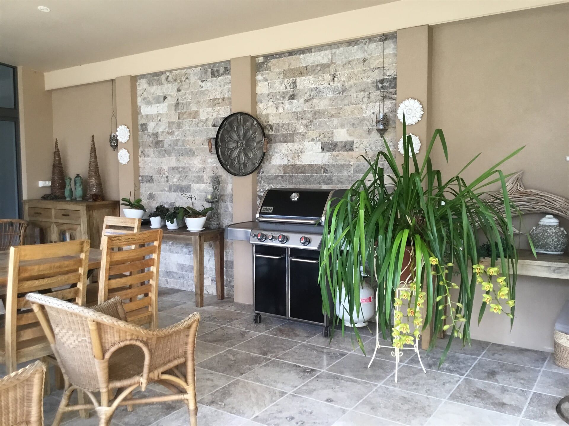 Outdoor Area with Concrete Tiles - Structural Landscaping in Port Macquarie, NSW