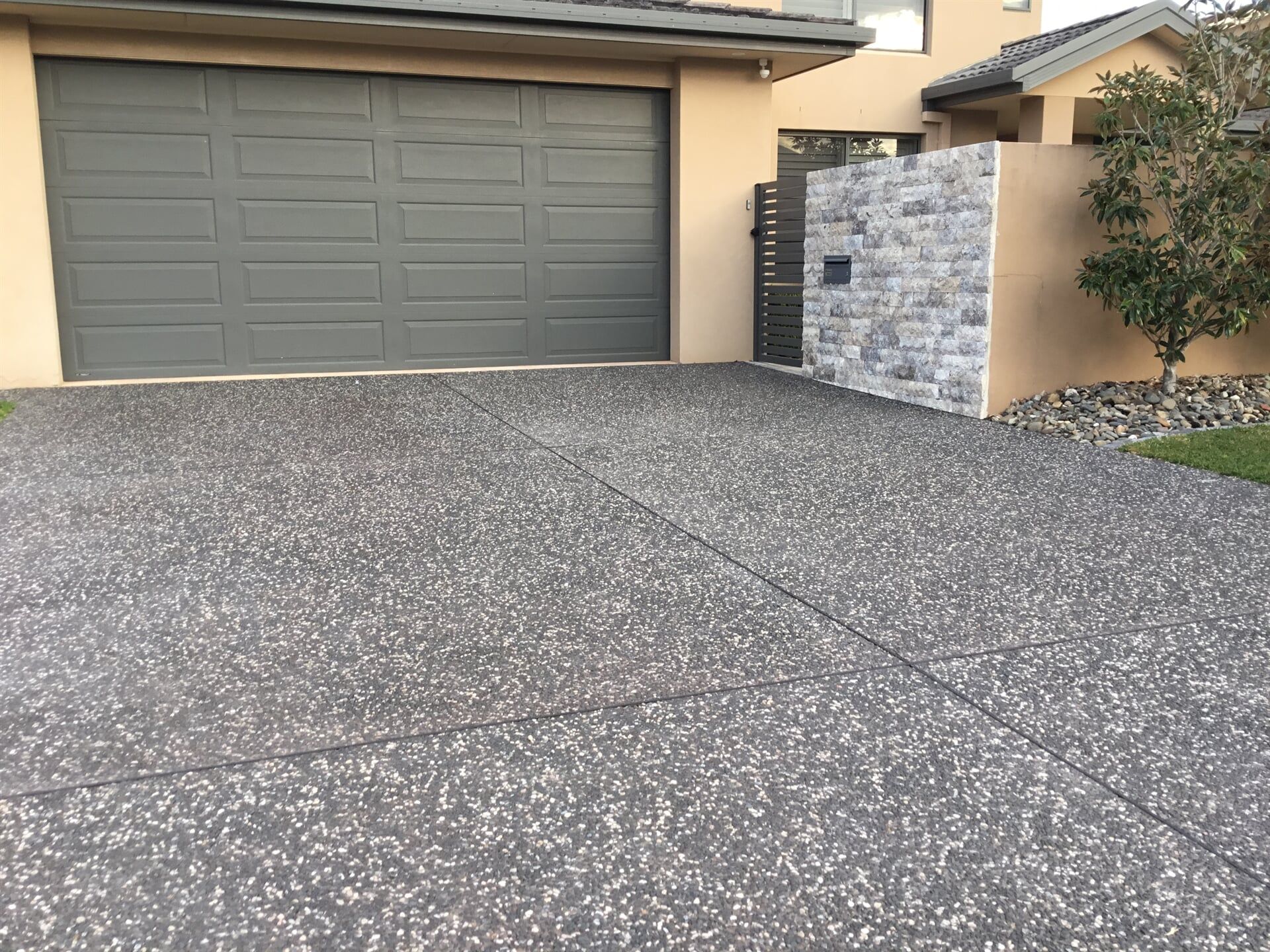 Concrete Aggregate Driveway - Structural Landscaping in Port Macquarie, NSW