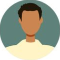 Un avatar d'une personne sans visage, aux cheveux foncés et portant une chemise claire, se détachant sur un fond circulaire turquoise.