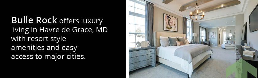 interior master bedroom suite in a new home in Havre de Grace, MD