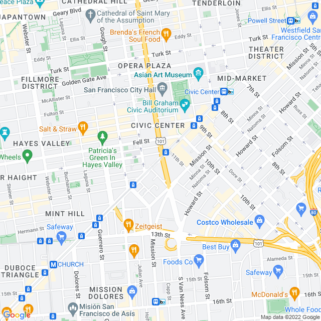 Map of business location