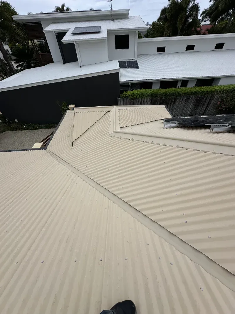 A Corrugated Roof with Black Trim and Adjacent — I Do It All in Caloundra, QLD