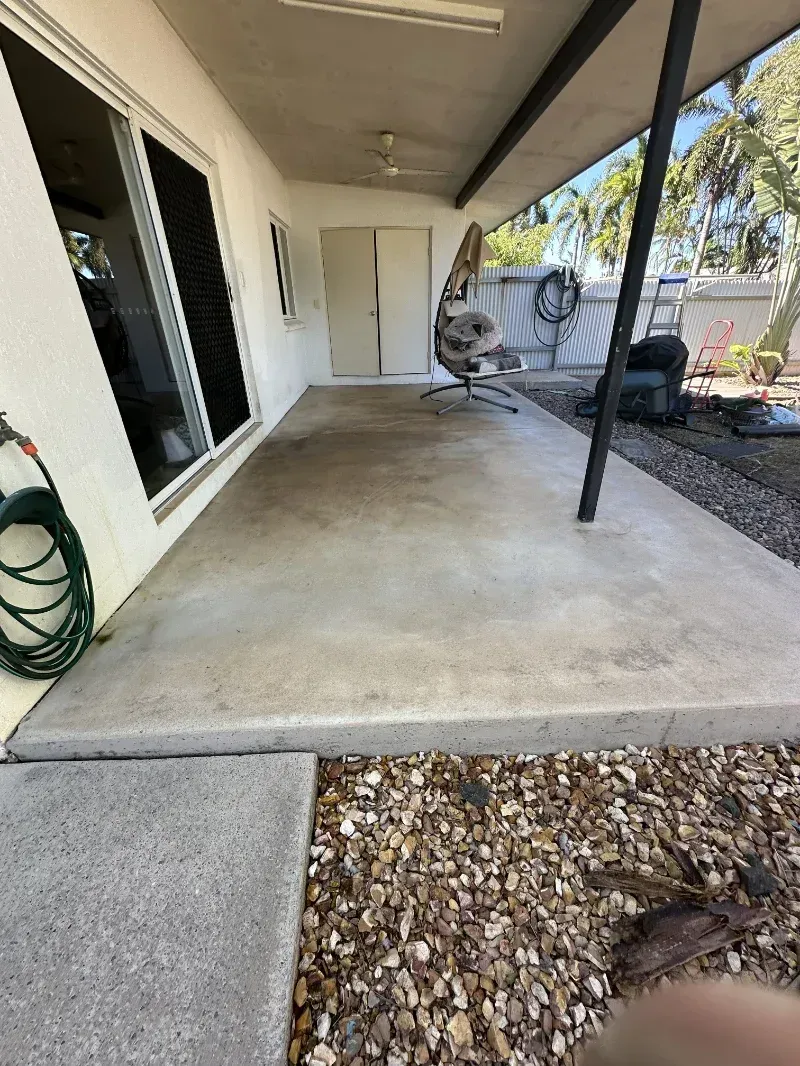 Concrete Patio Covered by an Overhang — I Do It All in Buderim, QLD