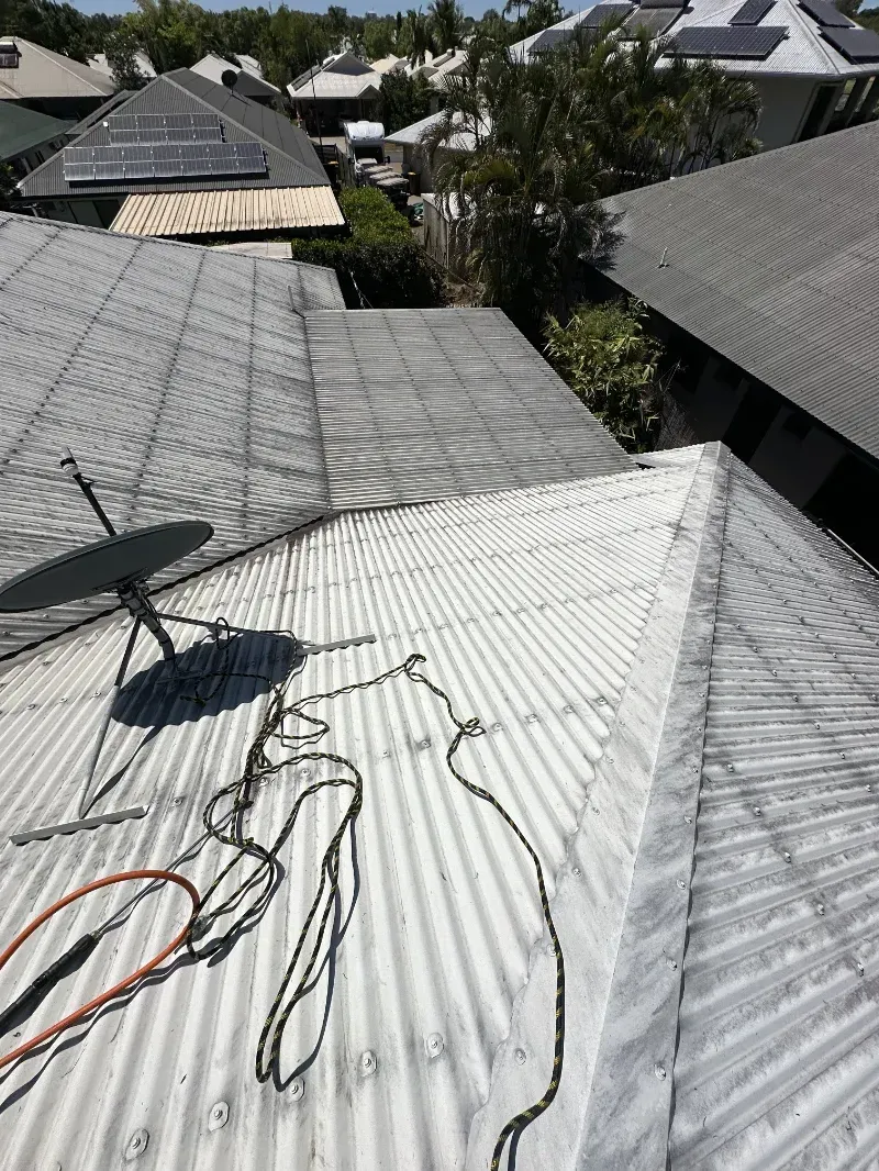 High-angle View of a Corrugated Metal Roof — I Do It All in Maroochydore, QLD