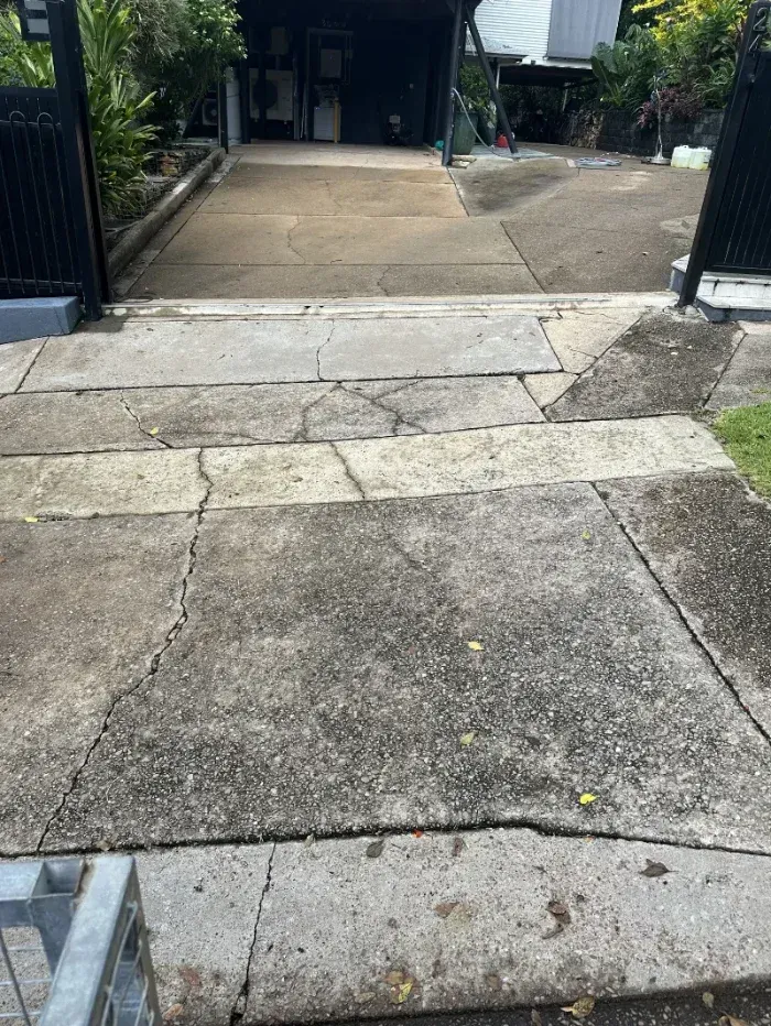 Cracked, Weathered Concrete Driveway — I Do It All in Noosa, QLD