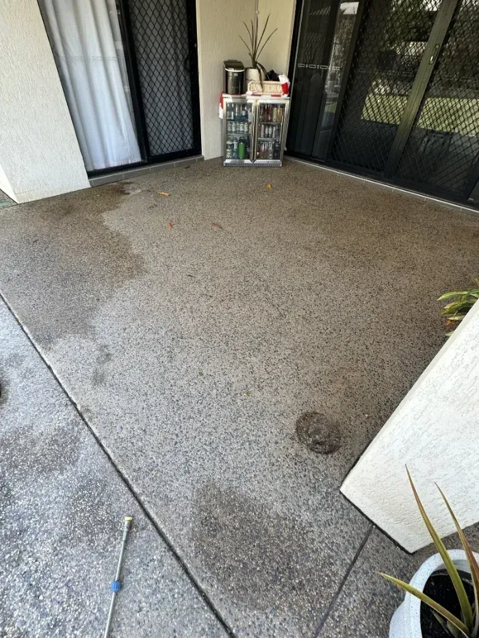 Outdoor Patio With Speckled Concrete Flooring — I Do It All in Coolum, QLD