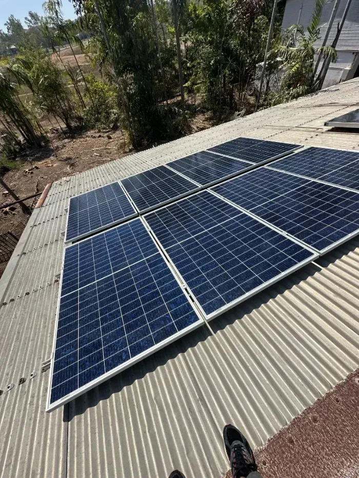 Set of Six Dark Blue Rectangular Solar Panels Installed — I Do It All in Caloundra, QLD