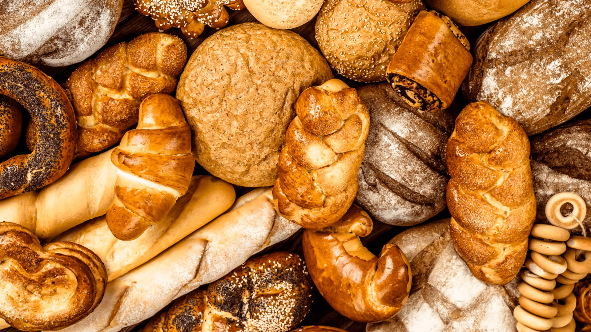 Freshly baked golden pastries stacked in abundance