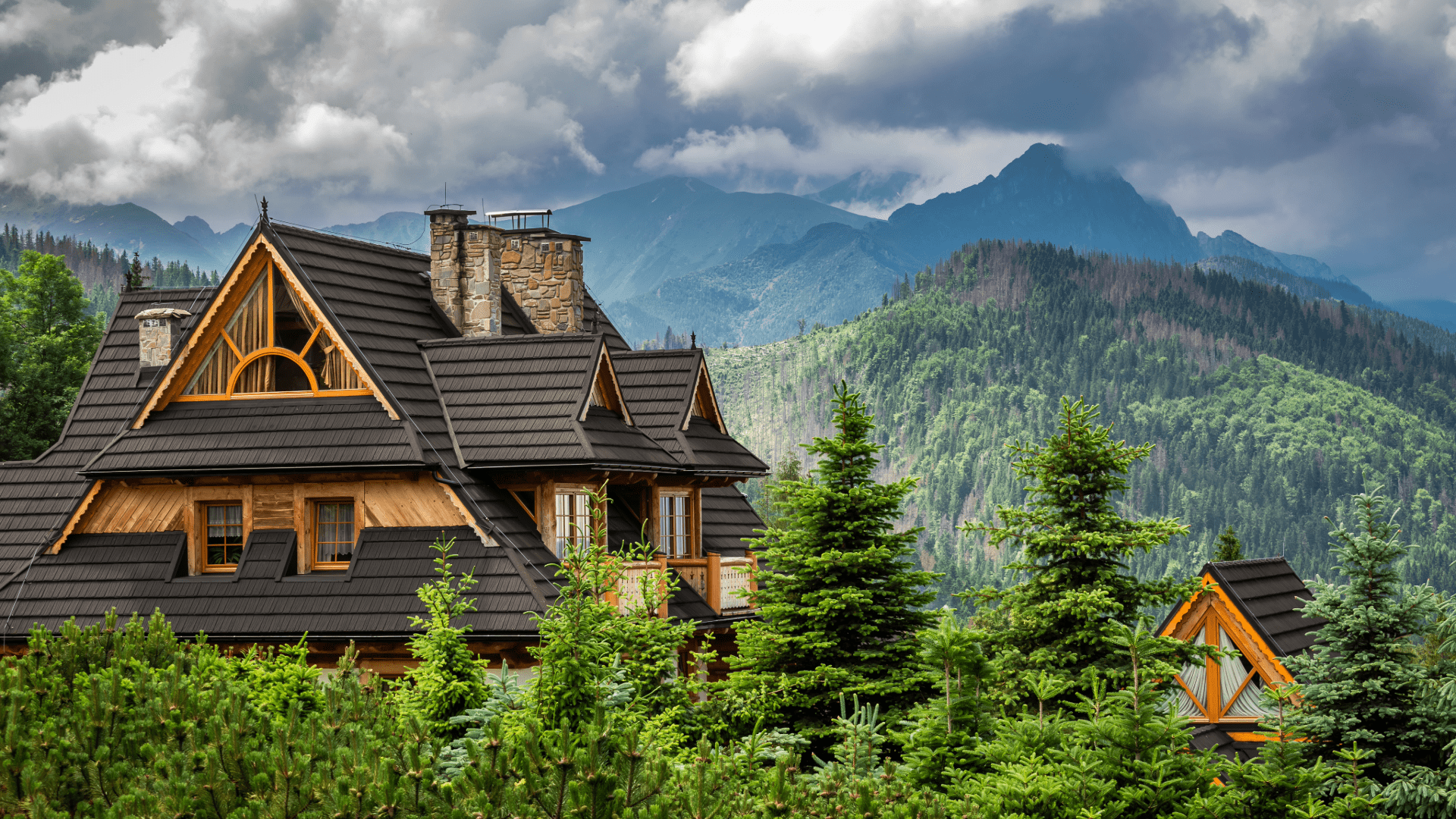 Traditional wooden houses in Zakopane