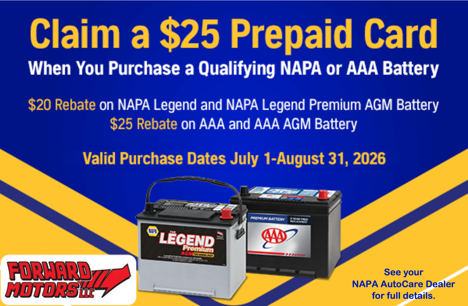 NAPA Coupon | Forward Motors