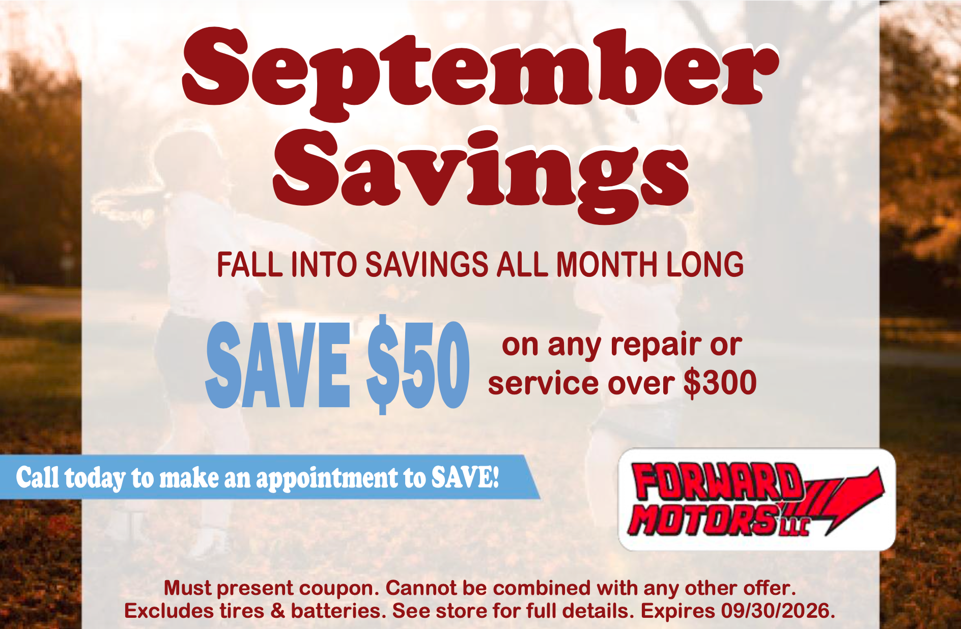 Super September Savings Coupon | Forward Motors