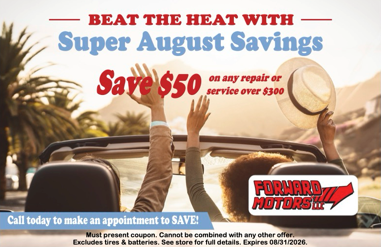 Super August Savings Coupon | Forward Motors