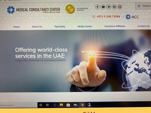 An example of a website of a fake employer Fake employer in the United Arab Emirates, Medical Consultancy Centre, Website Home Page with details of medical services