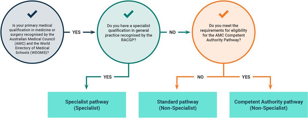 The RACGP IMG Pathways to Registration Infographic