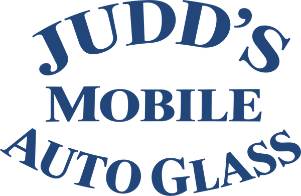 Judd’s Mobile Auto Glass logo in blue text on a white background