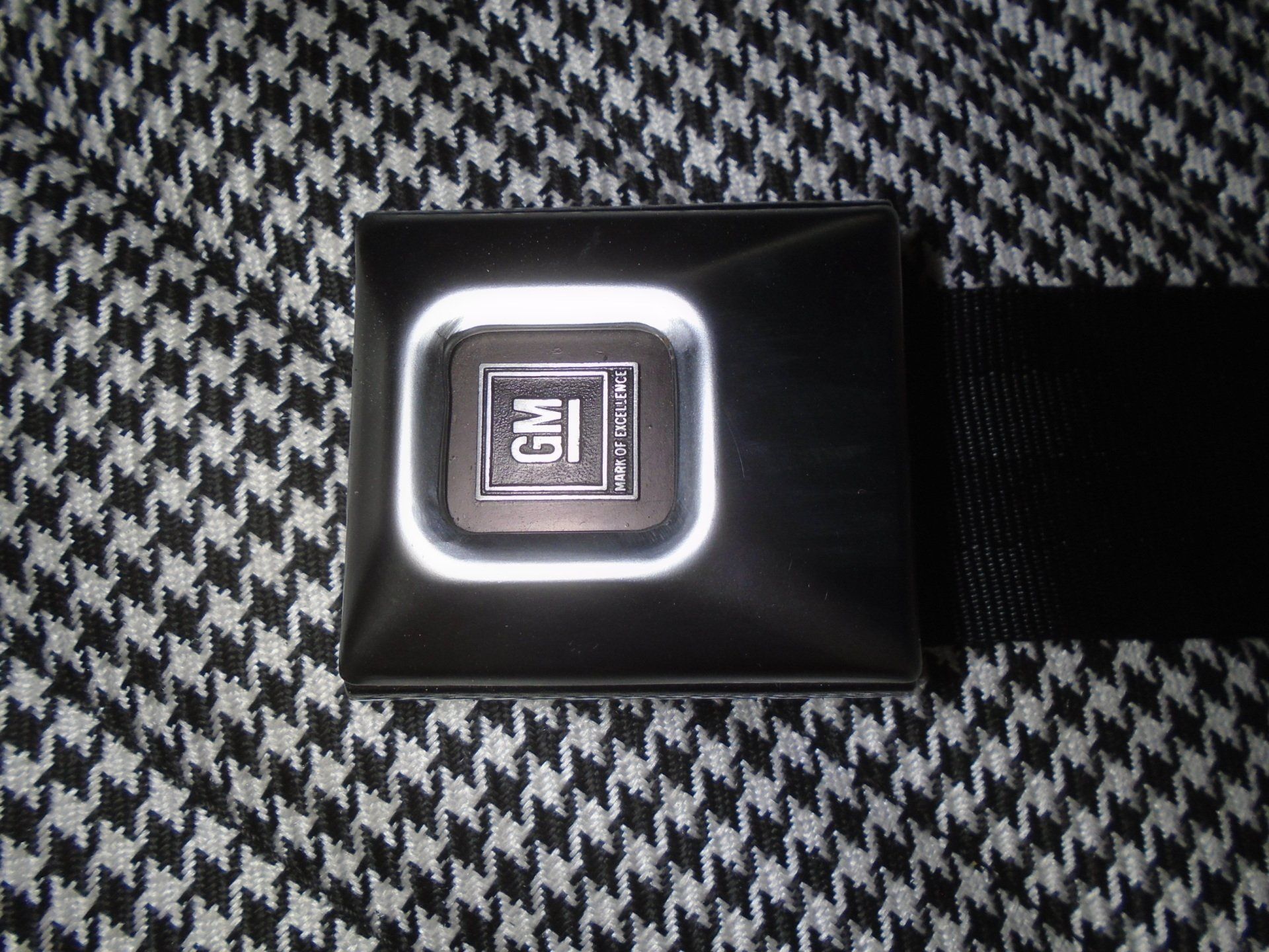 Black car seat belt buckle with 
