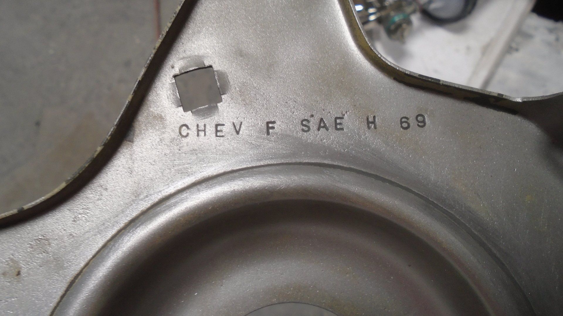 Close-up of a metal part with 