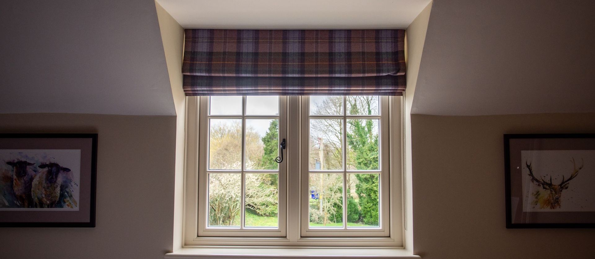 Interior view of cream woodgrain Residence 9 heritage windows