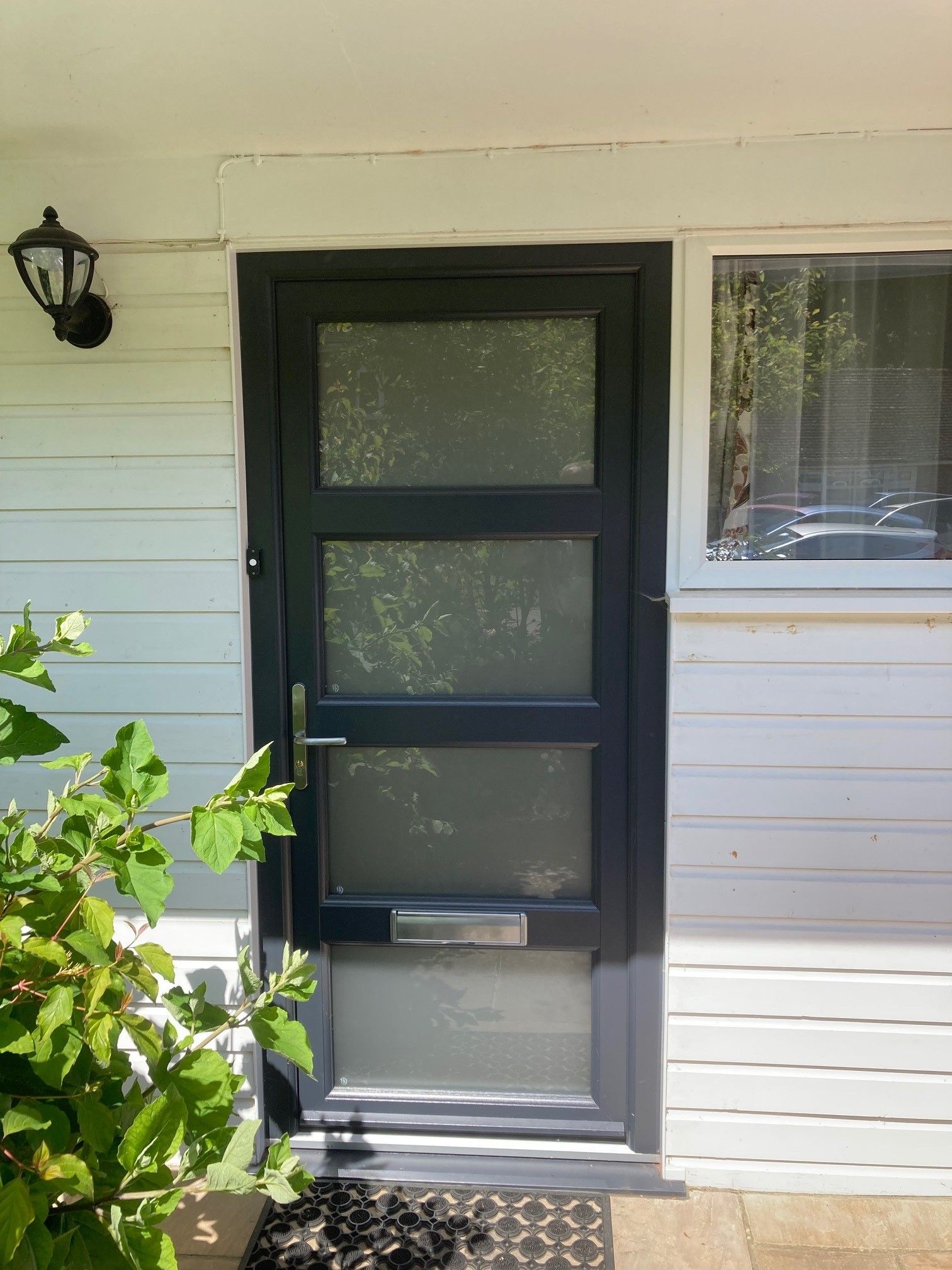PVCu front door anthracite grey