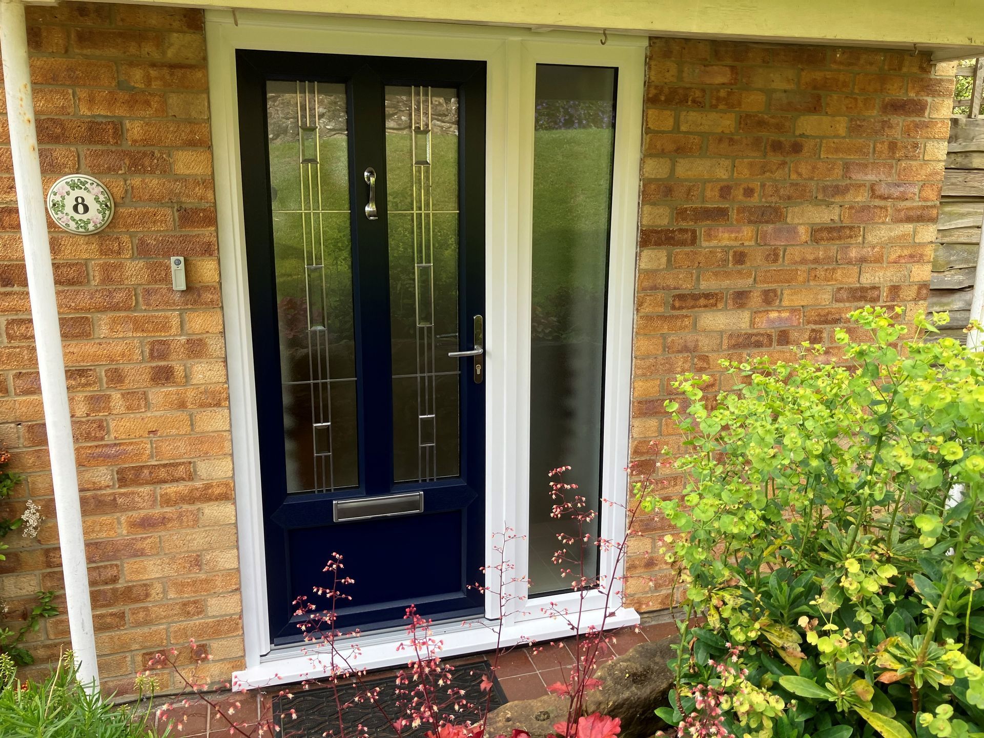 dark blue pvc door