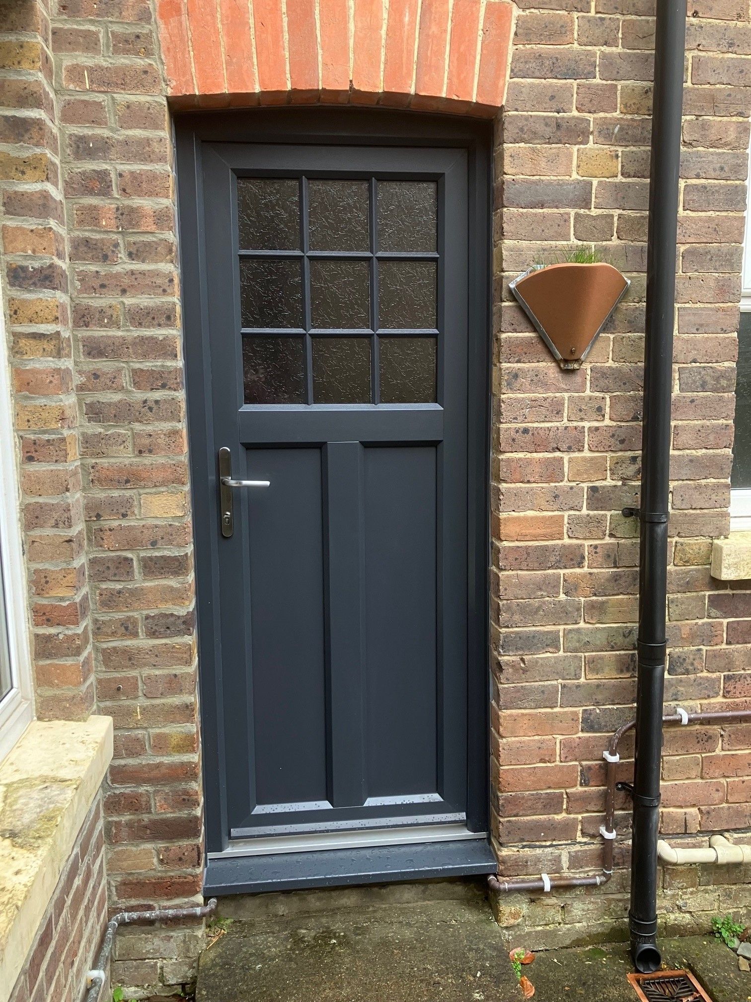 anthracite grey pvc door