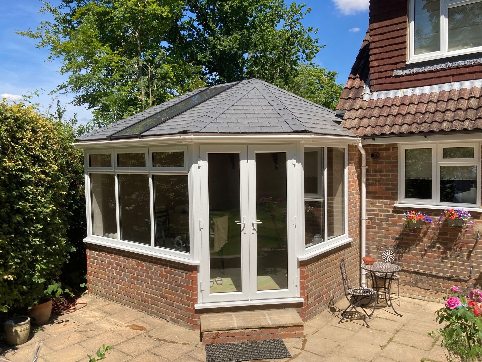 warm roof conservatory exterior view in sussex