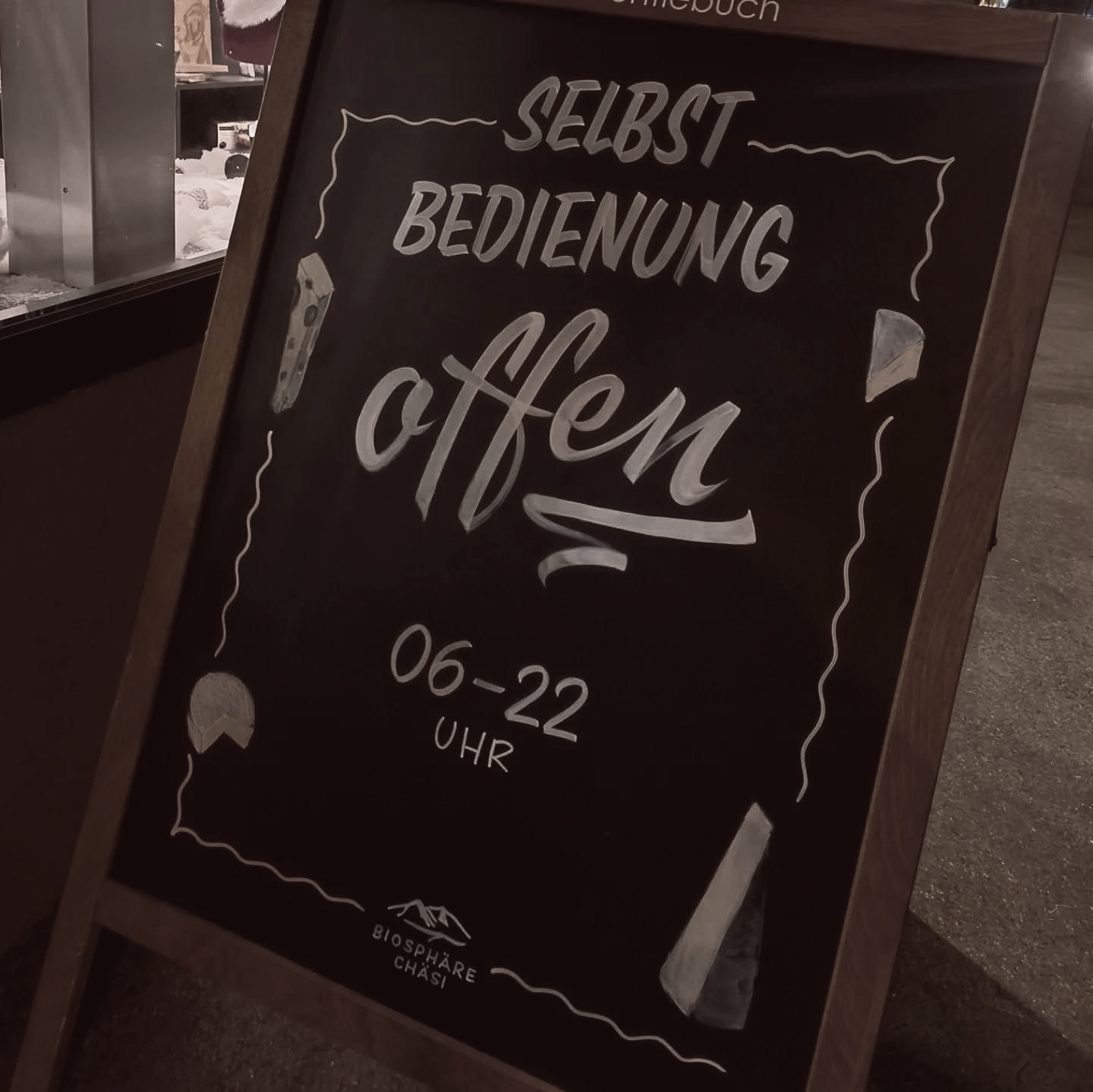 Selbstbedienung offen