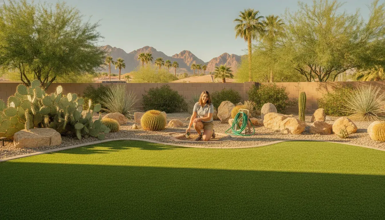 Pet waste removal for vacation rentals Las Vegas backyard