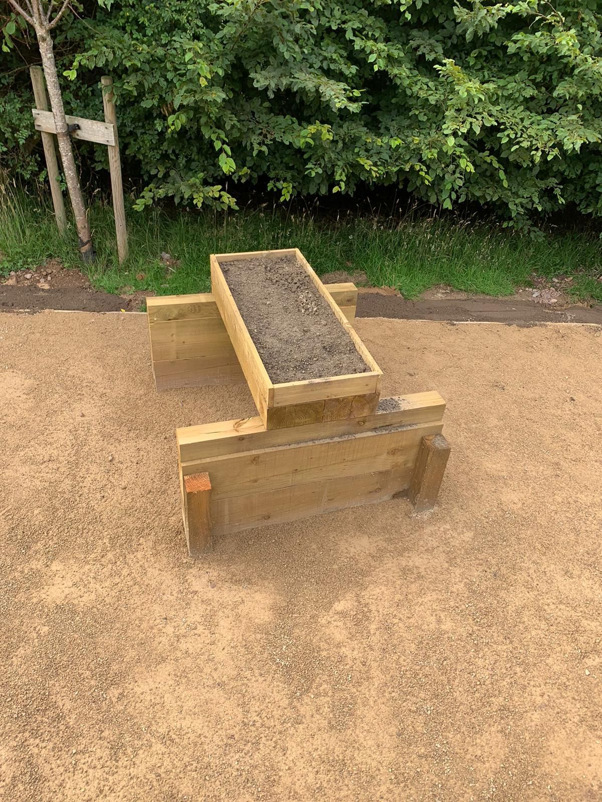 DNA Landscapers Kenilworth wooden raised flower beds