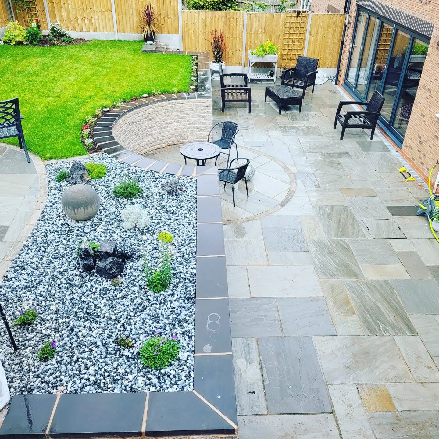 DNA Landscapes Long Itchington Indian stone patio