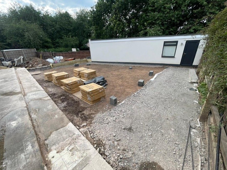 Preparatory landscape design and build project work for the paving in Coundon