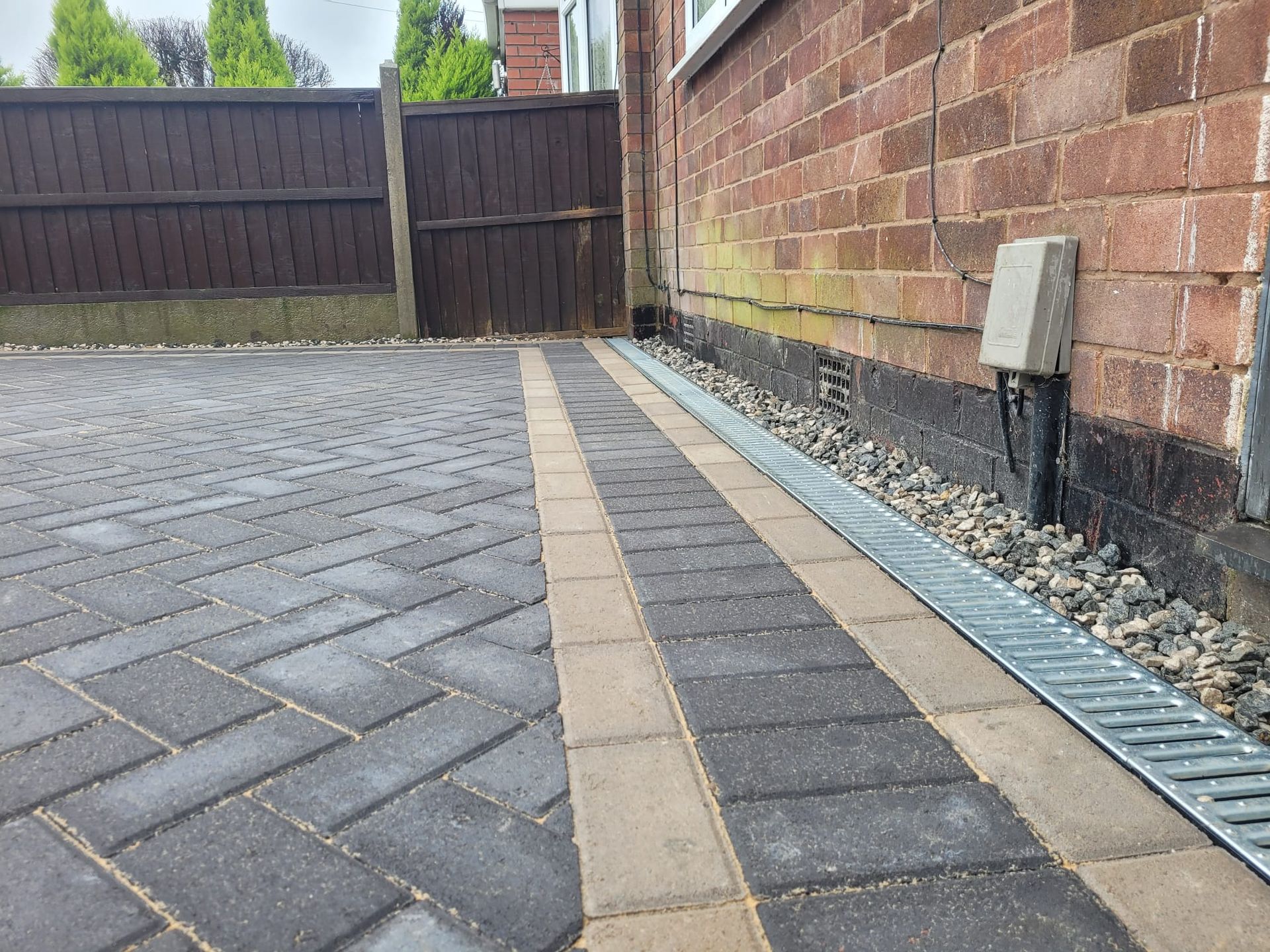DNA Landscapes herringbone block paving driveway Coventry