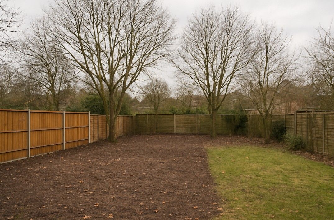 garden cleared and ready for landscaping in Coventry