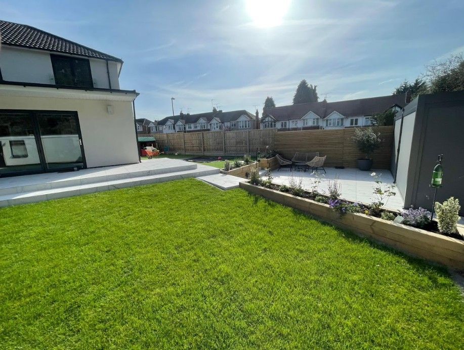 DNA landscapes garden design and landscaping project in Coundon with new grass turf